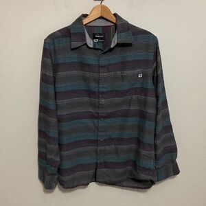 Marmot Fairfax Midweight Flannel Men's Long-Sleeved Shirt, Size Medium, Stripes